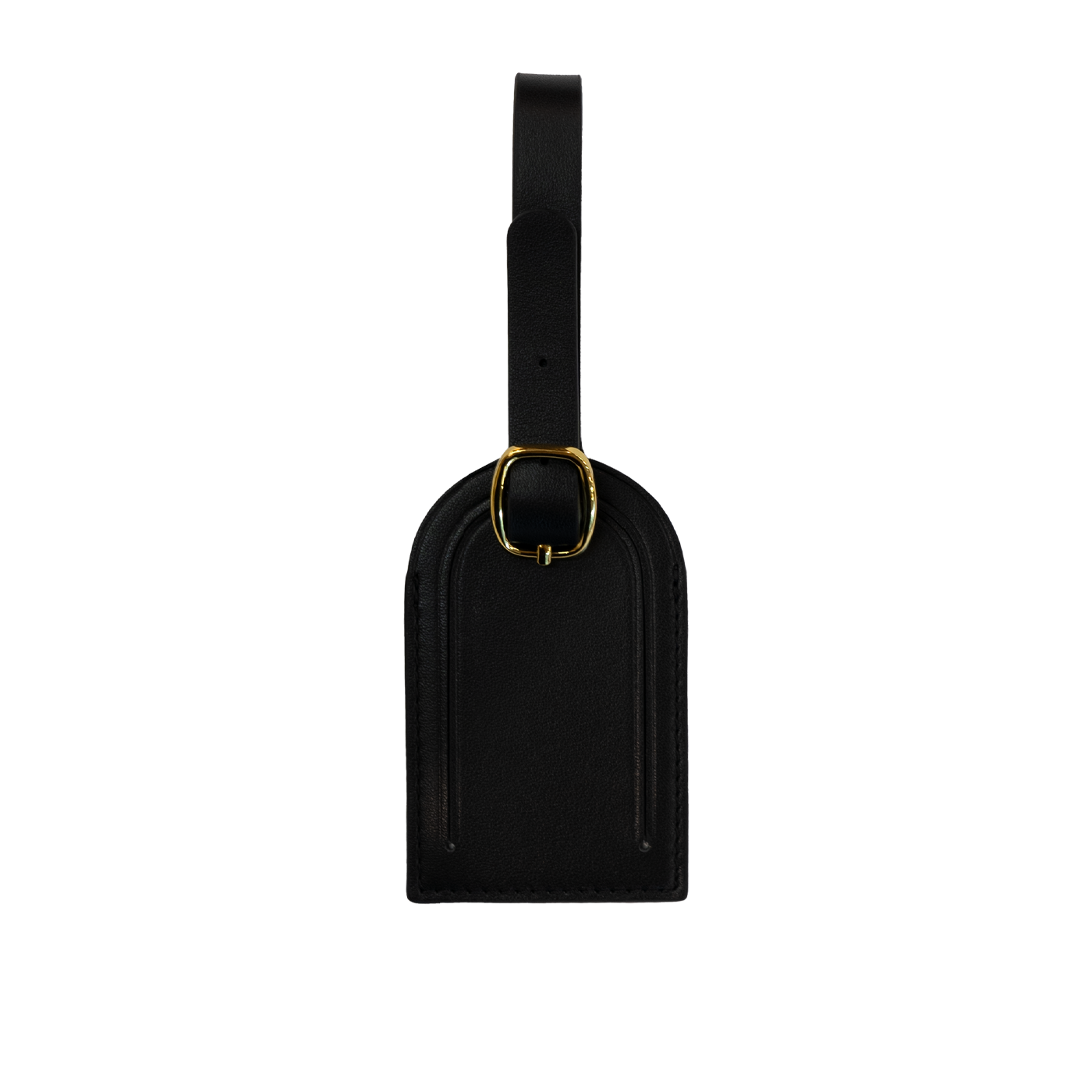 Luggage Tag - Pitch Black Smooth Grain