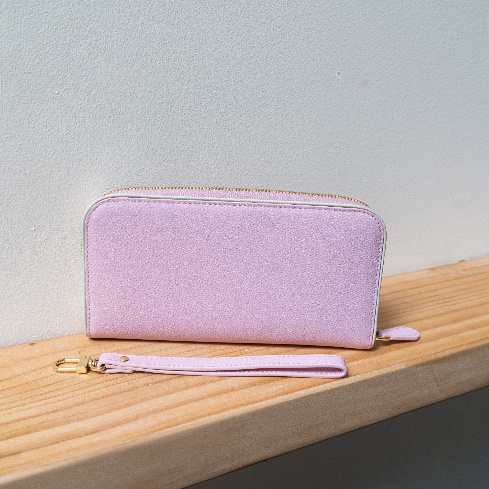 Alva Long Wallet - Baby Pink - Crafune