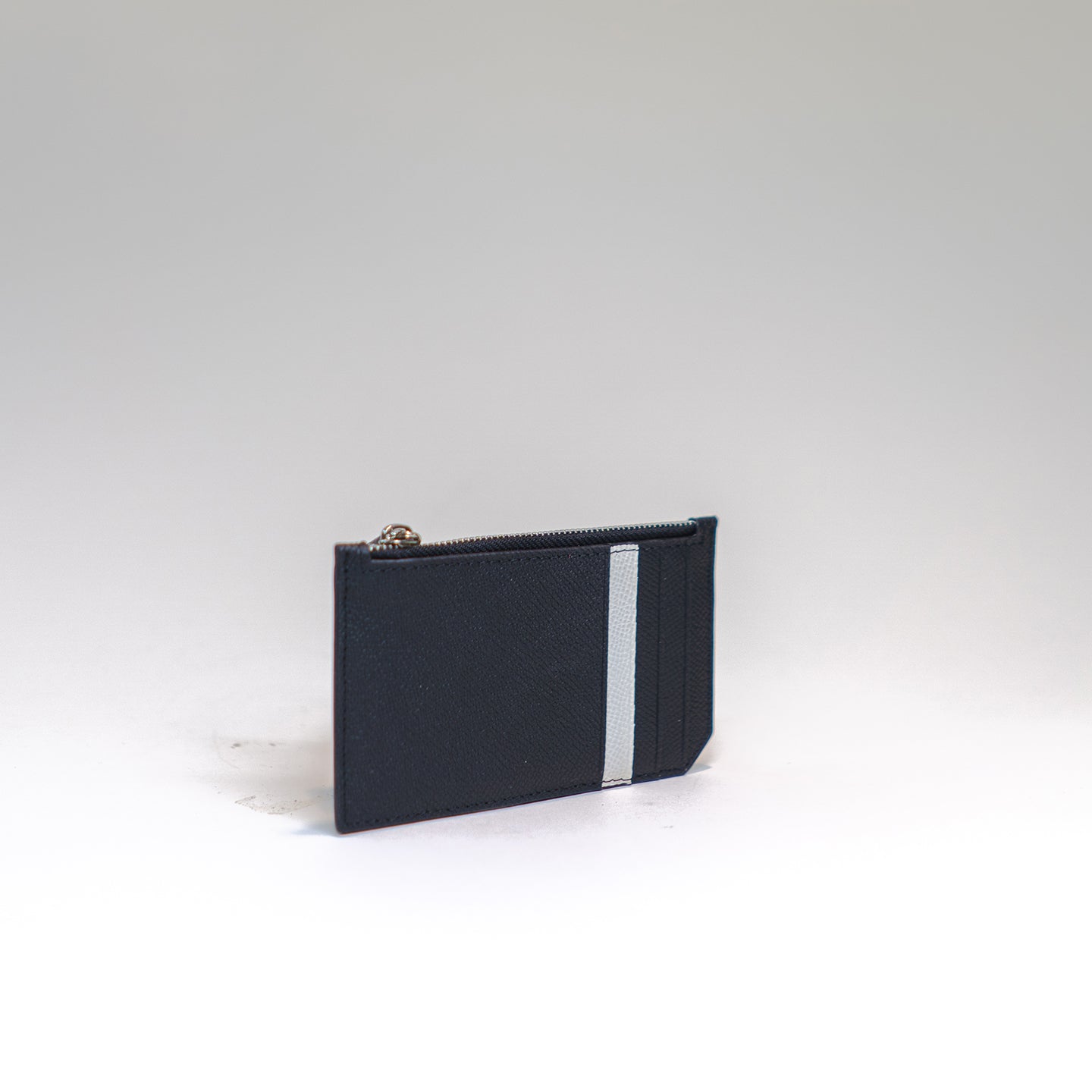 Zipper Cardholder - Pitch Black with Ivory - Crafune