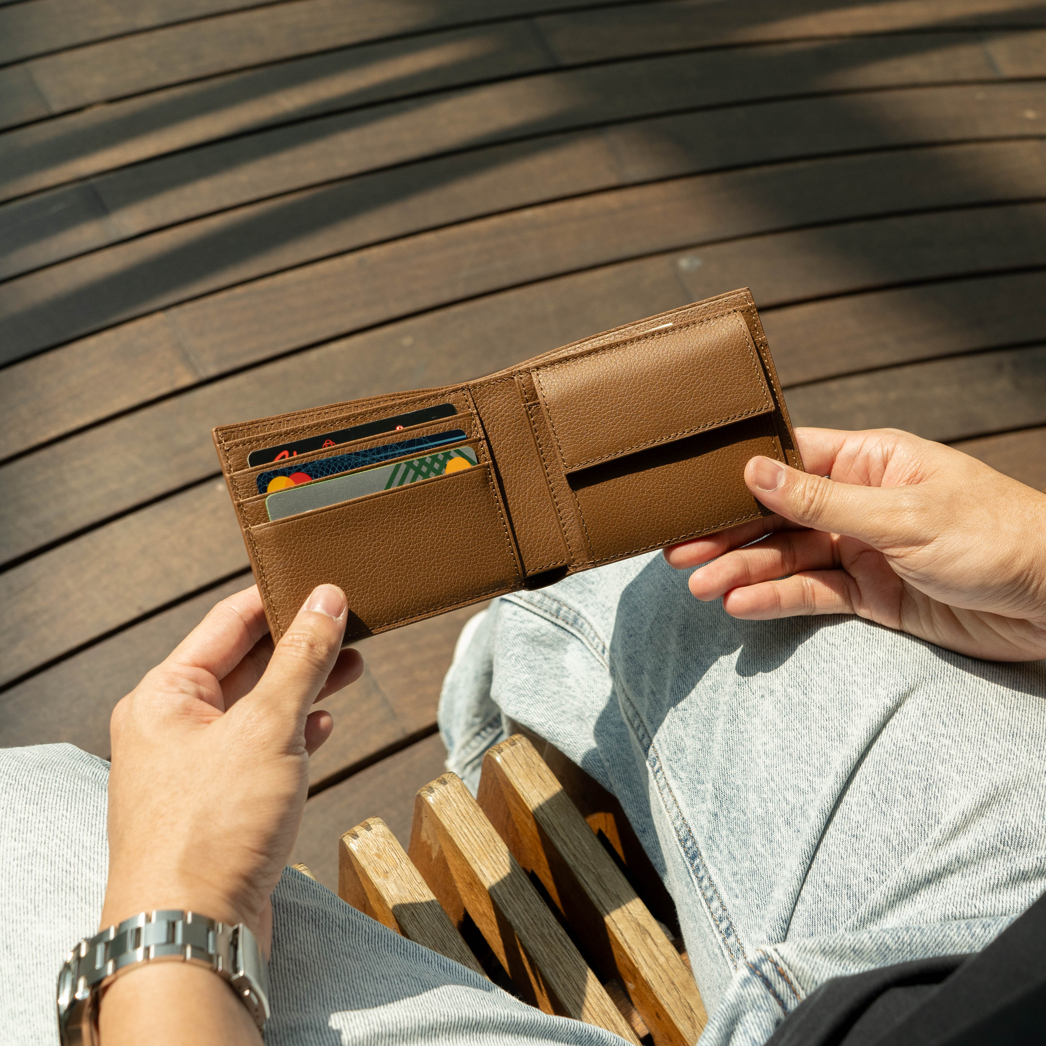 Felix Bi-Fold Wallet - Blue - Crafune