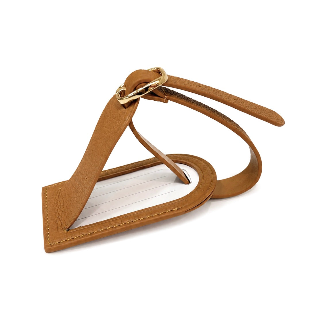 Luggage Tag - Caramel Brown - Crafune