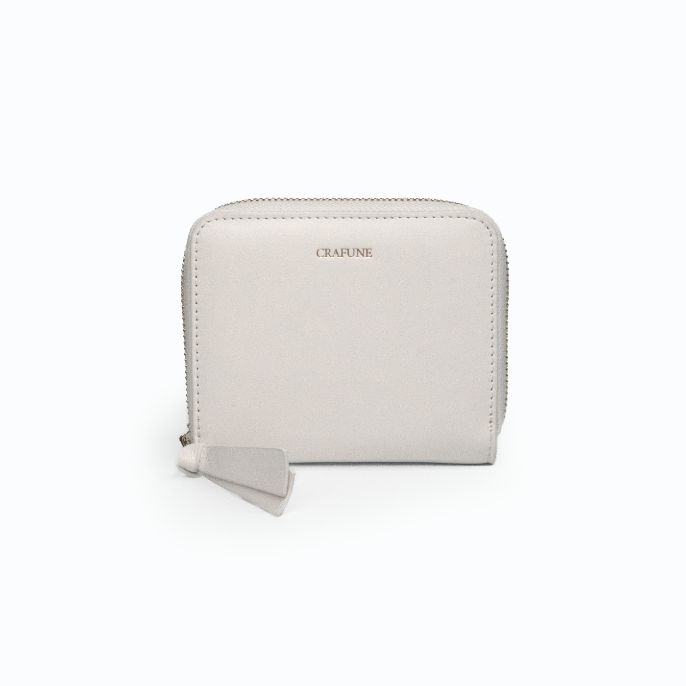 Pluto Short Zipper Wallet - Mochi - Crafune