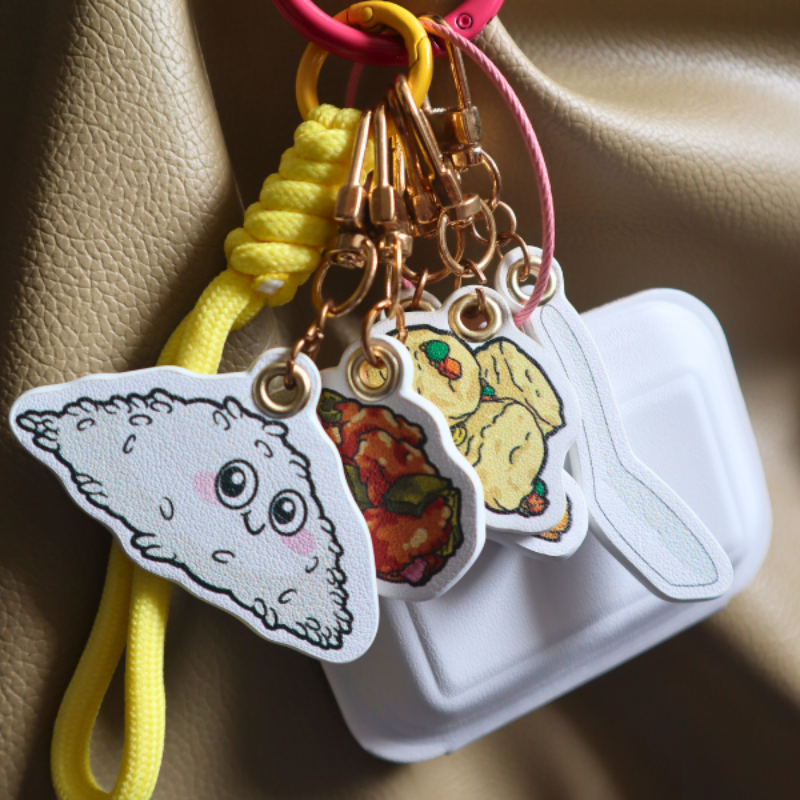 Tapau Box Leather Bag Charm