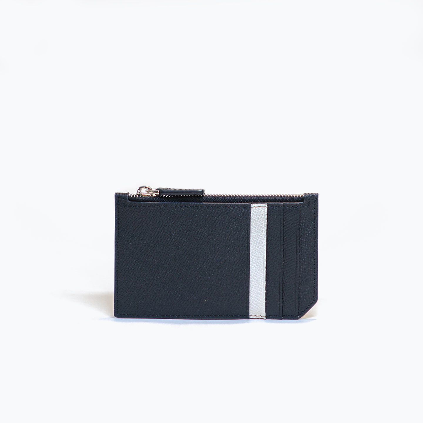 Zipper Cardholder -  Pitch Black with Ivory - Crafune
