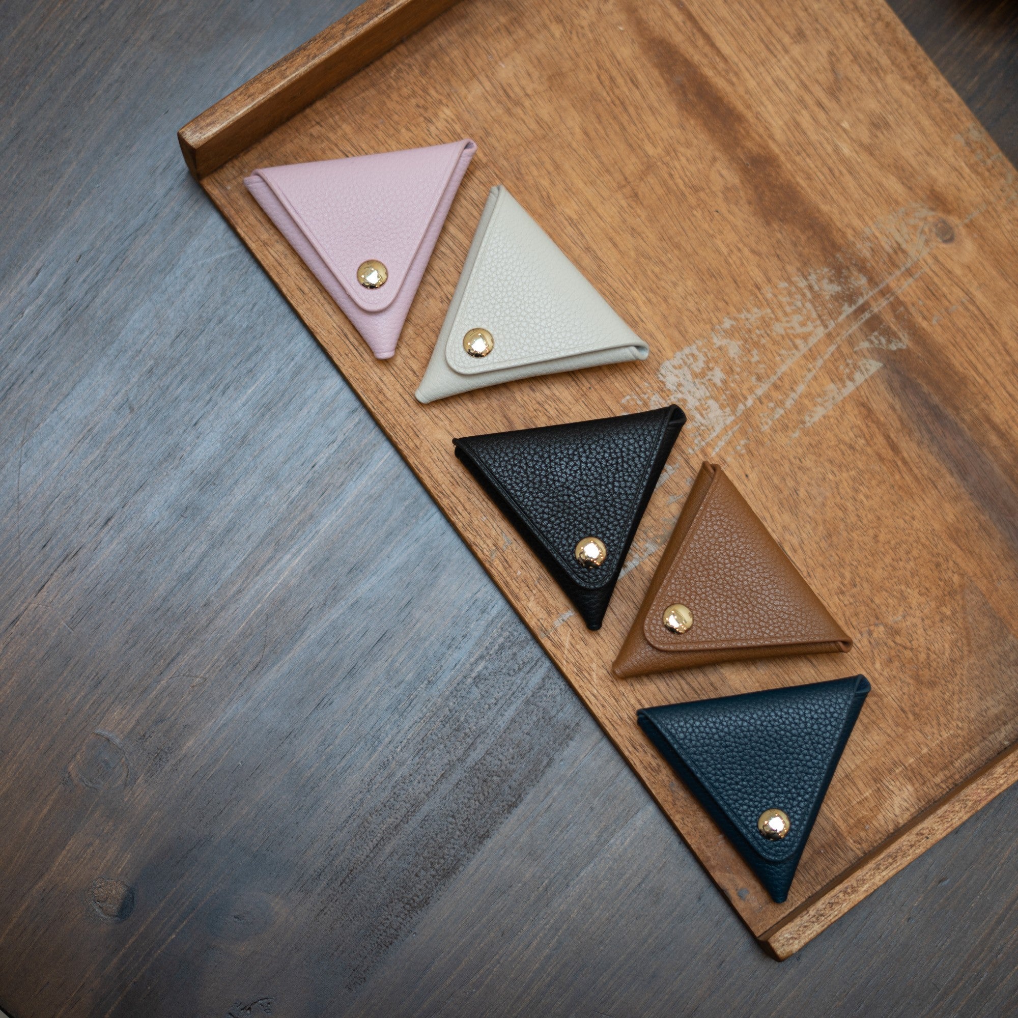 Triangle Coin Pouch - Prussian Blue - Crafune